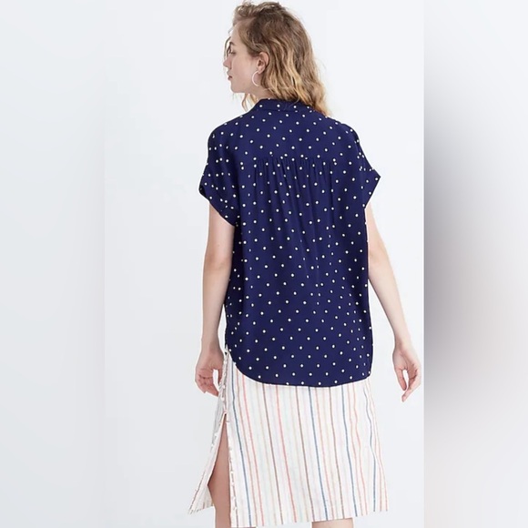 Madewell Central Shirt in Polka Dot - Picture 3 of 6
